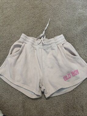 Old Boy Light Pink Athletic Lounge Shorts with Drawstring